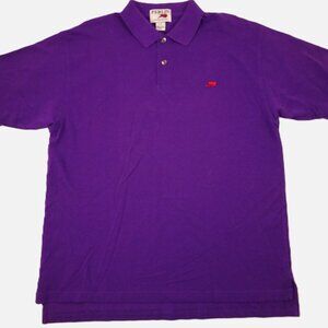 Perlis Polo Shirt Large Purple Crawfish Pique Louisiana Mardi Gras New Orleans L
